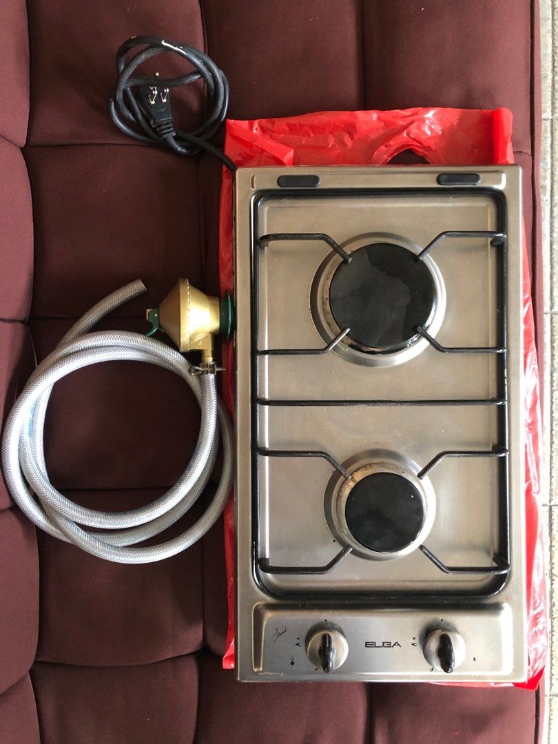 ELBA E235-215XD Gas Cooktop (Category: Hobs & Hoods) located in Pasay City. Submitted by letseejessie (Listing ID 1330100797, Image 2). Description: Not used much, mostly light cooking. Clean and well kept. Payments thru GCash or Bank Transfer (BPI) .