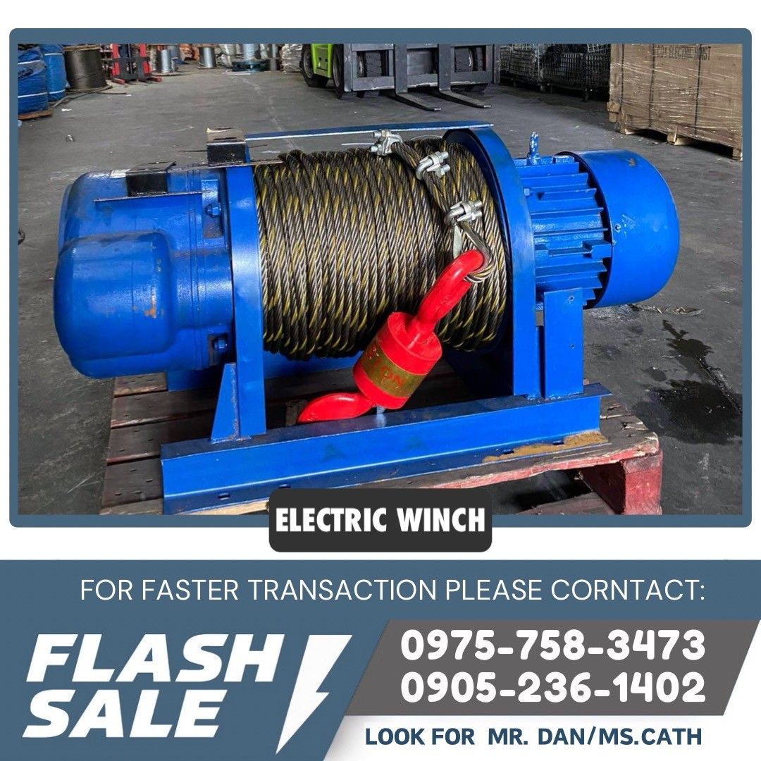 ELECTRIC WINCH (Category: Construction Tools & Equipment) located in Manila. Submitted by cathvesta_sales (Listing ID 1330008161, Image 1). Description: .