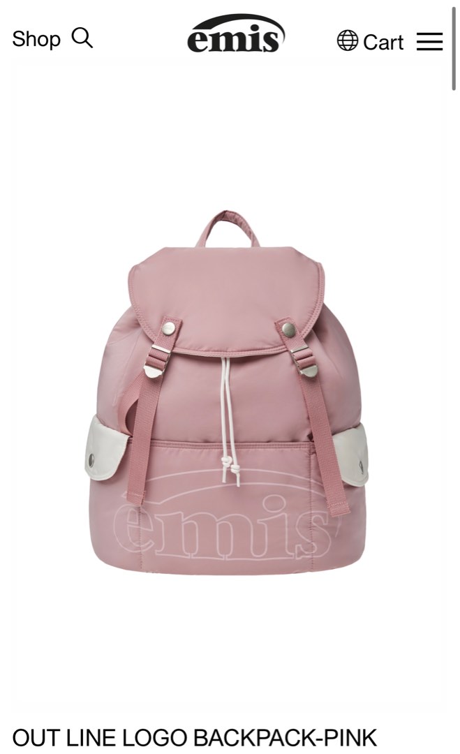 Emis 新款OUT LINE LOGO BACKPACK pink/ dark grey/ beige 23/10