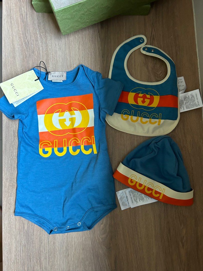 Gucci Baby Romper Gift Set Babies Kids Babies Kids Fashion on Carousell