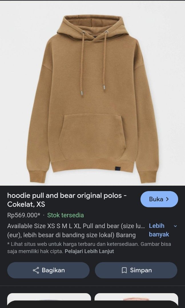 Harga hoodie pull and bear ori online
