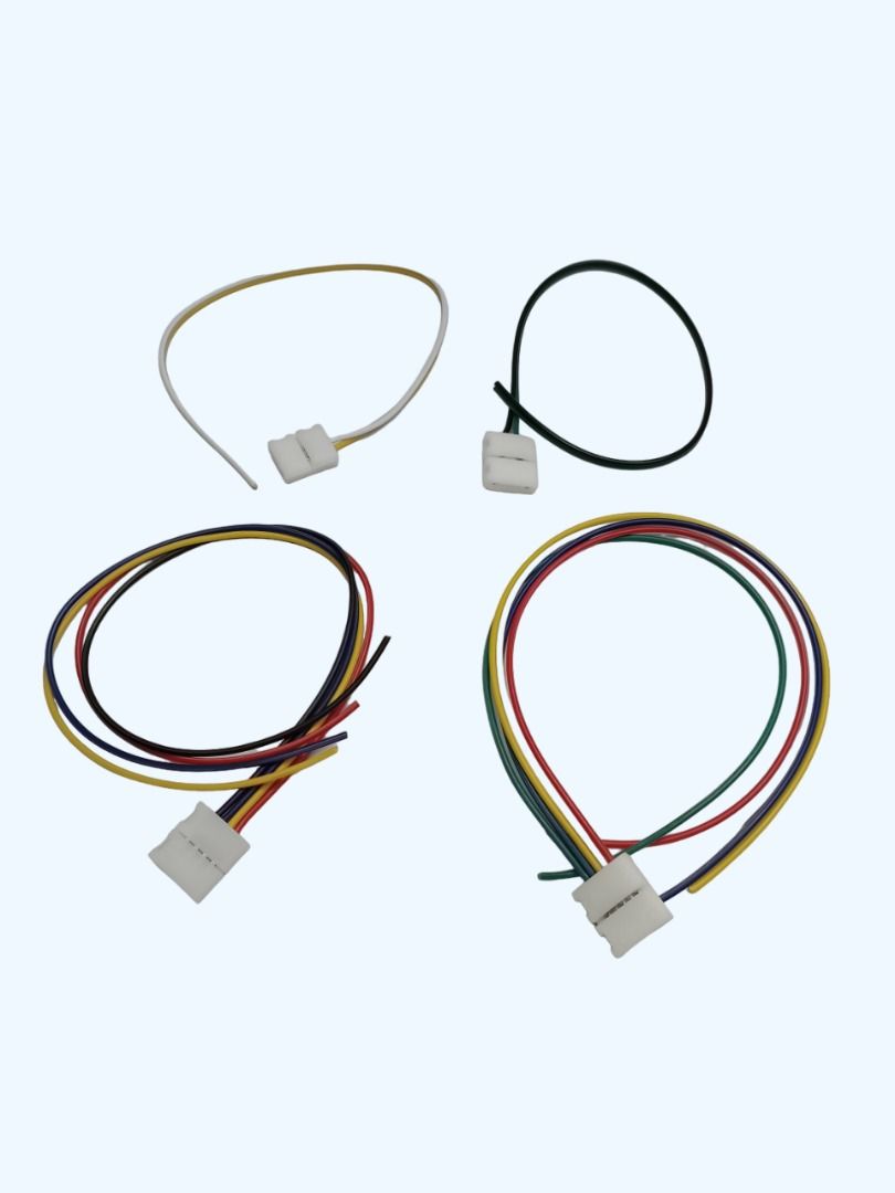 LED STRIP CONNECTOR to OPEN WIRE (1-PC per ORDER), SOLDERLESS SNAP DOWN (Category: Electrical, Adaptors & Sockets) located in Quezon City. Submitted by besteinpc (Listing ID 1330130867, Image 2). Description: LED STRIP CONNECTOR to OPEN WIRE (1-PC per ORDER), SOLDERLESS SNAP DOWN FEATURES: VARIATION: 👉a. 2-PIN 8mm 👉b. 2-PIN 10mm 👉c. 4-PIN 10mm 👉d. 5-PIN 10mm 👉Wire Length: 0.25-meter BENEFITS: 👉Fireproof heat resistant material, anti-burning
