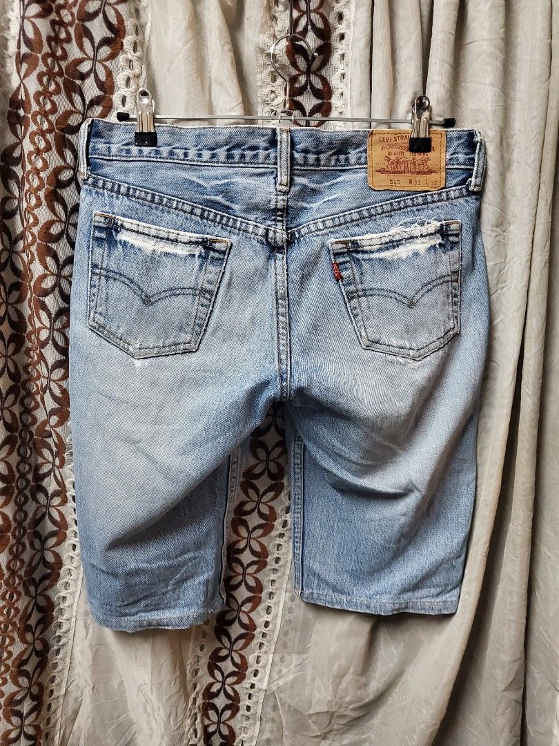 Levis 519 Tattered Shorts Men s Fashion Bottoms Shorts on Carousell