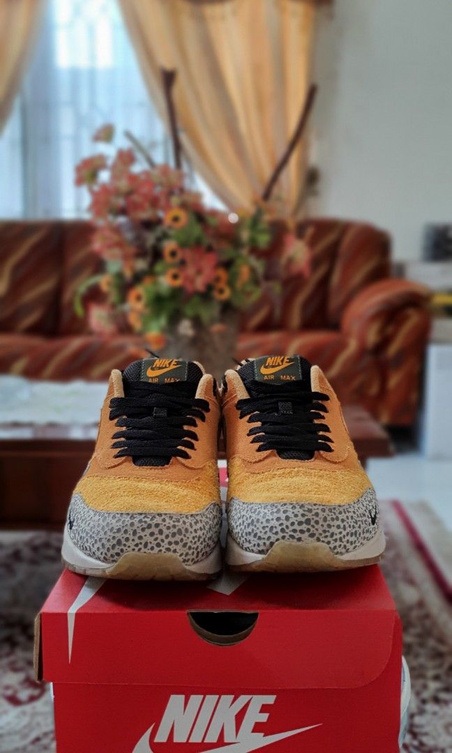 Nike air max 1 atmos safari 2016, Fesyen Pria, Sepatu , Sneakers di  Carousell
