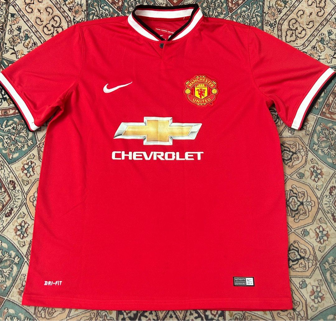 Nike manchester united 2014 15 home jersey jersi Men s Fashion Activewear on Carousell