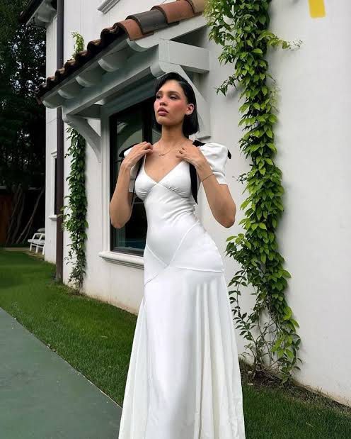 black and white knit maxi dress ROSALA HALTER KNIT MAXI DRESS - BLACK STRIPE