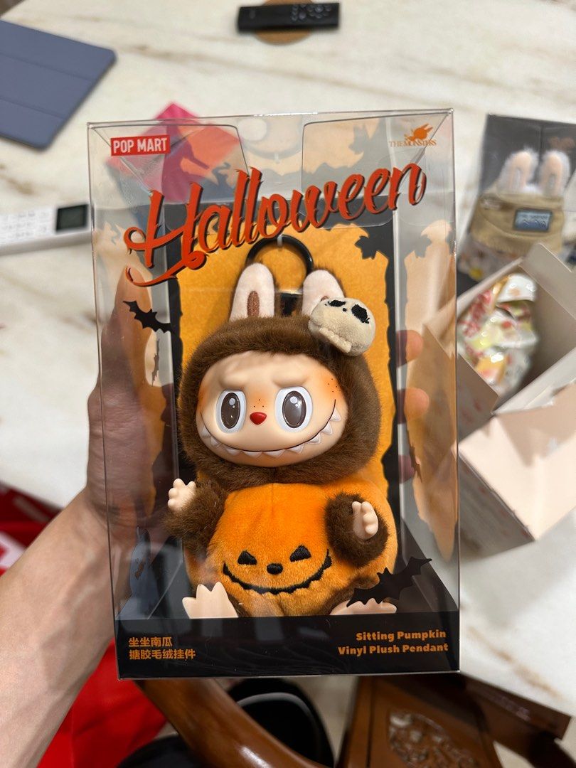 POPMART LABUBU HAPPY HALLOWEEN PARTY SERIES SITTING PUMPKIN VINYLPLUSH PENDANT Hobbies Toys Popmart Labubu Happy Halloween 1728540379 De0bbda3 Progressive 