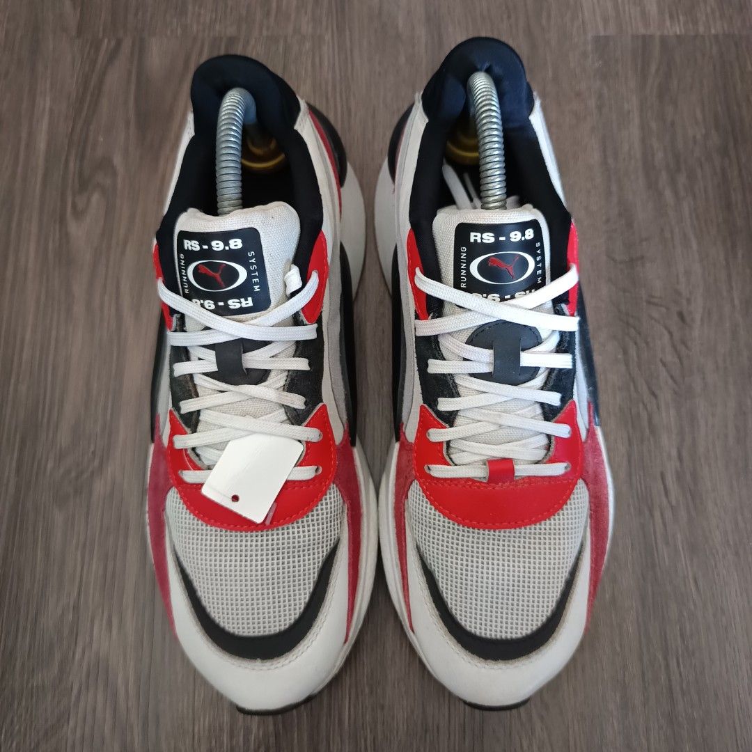 Puma RS 9.8 Running White Black Red 7.5UK 26.5CM RM 80 Men s Fashion Footwear Sneakers on Carousell