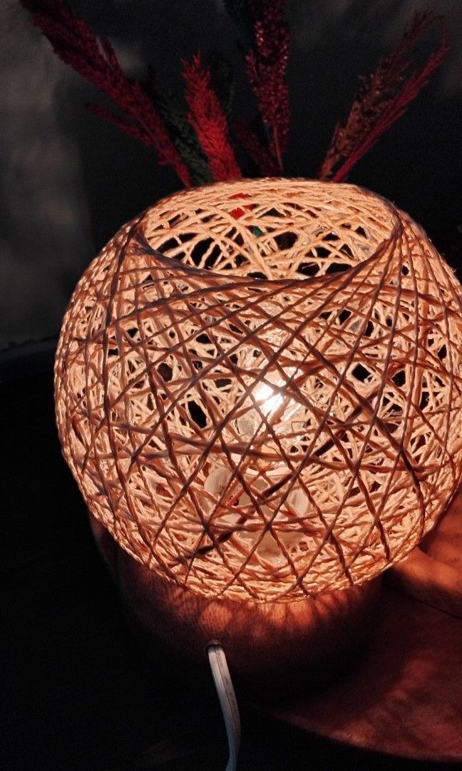 Rattan Decorative Lamp (Category: Lighting) located in Quezon City. Submitted by buhaybohemian (Listing ID 1330123375, Image 1). Description: Native lamp with bulb. Add a nostalgic touch to your favorite nook or creative corner..
