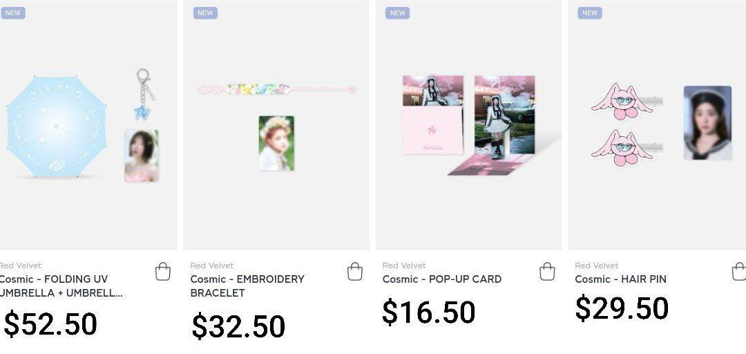 SG PO] RED VELVET [COSMIC] MD LINEUP 2 & EZL CARD KEYRING (ONLINE)  PRE-ORDER CUTE UMBRELLA KEYRING KOREA KPOP HAIR PIN BRACELET IRENE YERI  SEULGI WENDY JOY SM MERCHANDISE MERCH SELL WTS,