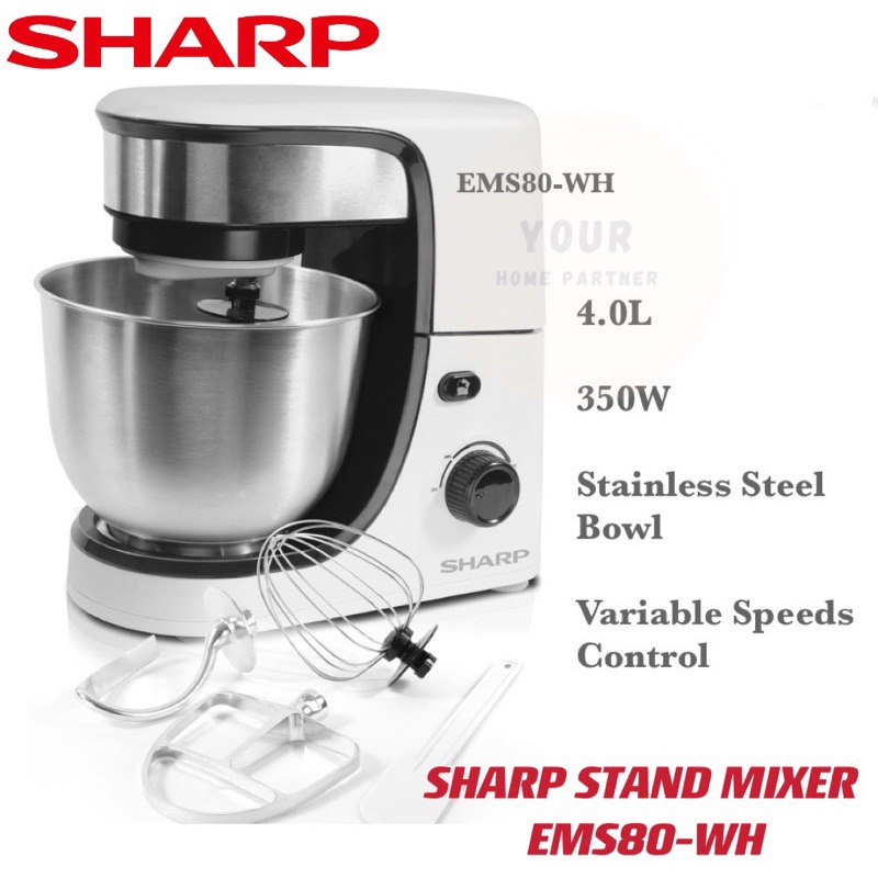 SHARP 4.2L STAND MIXER 5 SPEED 300W EMS80WH, TV & Home Appliances ...