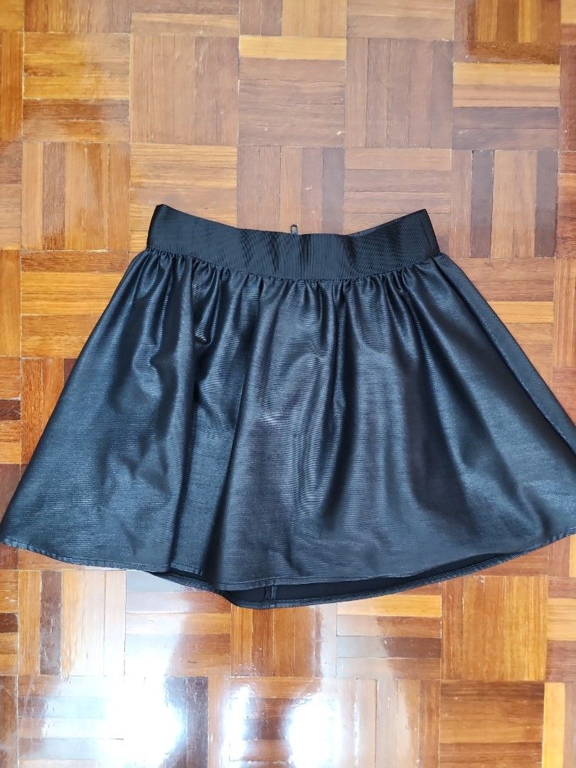 Wet look skater dress deals