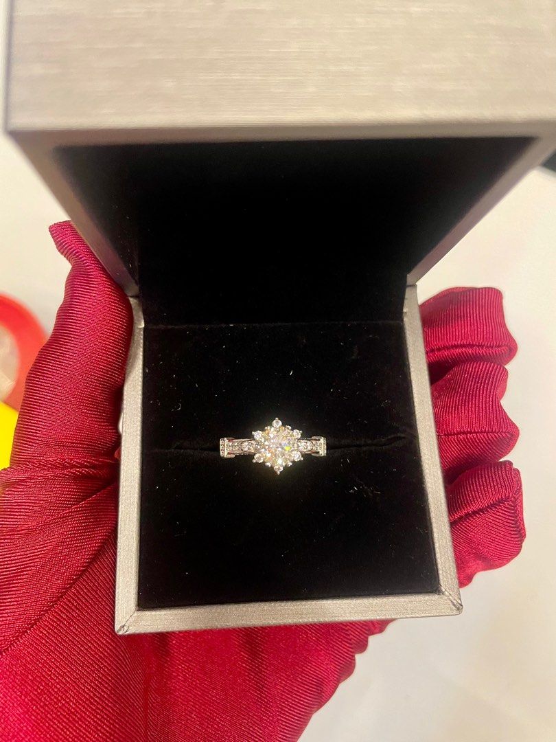 1 CARAT PAWNABLE AUTHENTIC MOISSANITE- STUDDED ENGAGEMENT RING (Category: Rings) located in Cavite. Submitted by AlwaysGiveBack (Listing ID 1330299438, Image 2). Description: 1 CARAT PAWNABLE AUTHENTIC QUEEN MOISSANITE- STUDDED ENGAGEMENT RING Adjustable, fits all sizes Facts about Moissanite 💎 Second hardest gemstone to Diamond 💎 More brilliant than diamond 💎 More fire & sparkle than any other gemstones - FREE jewelry box - FREE paper bag - F