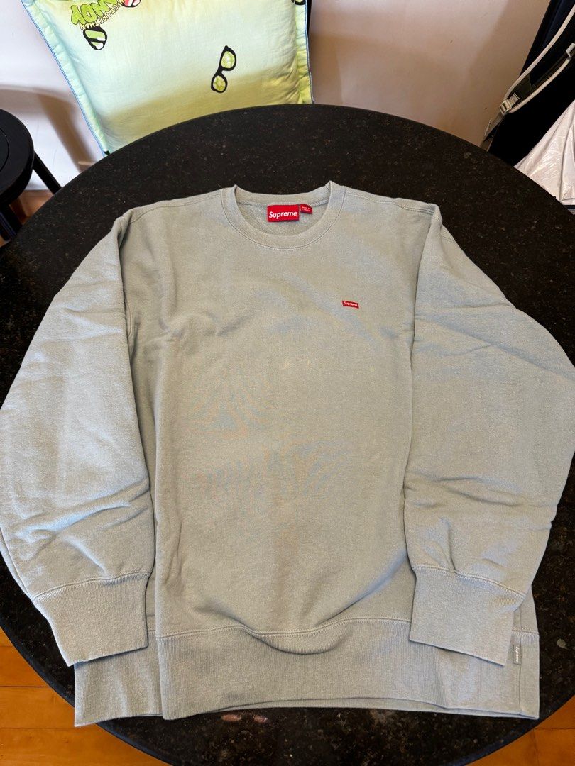 99% New Supreme Small Box Crewneck Light Slate FW22 日本行貨, 名牌  
