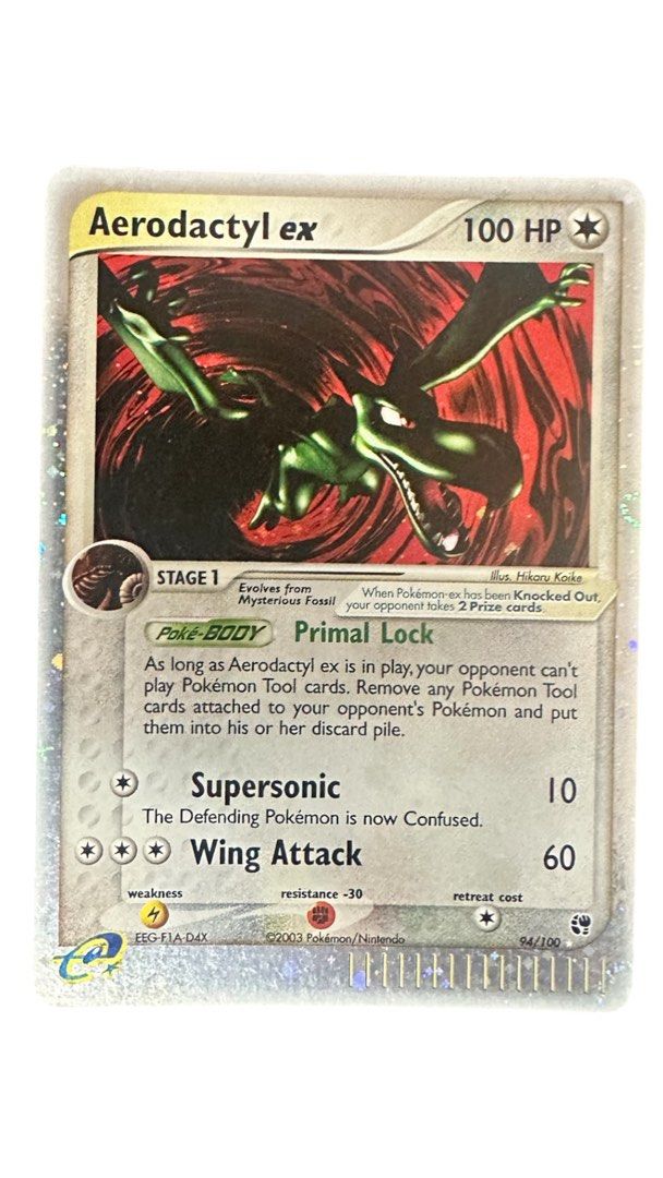 pokemon card aerodactyl ex Aerodactyl EX XY97 XY Black Star Promo Holo Ultra Rare Pokemon Card Ne