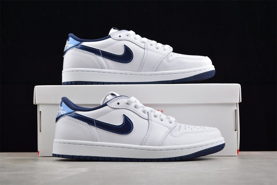 Air Jordan 1 Retro Low 85 Metallic Blue shoes Euro 40 47.5