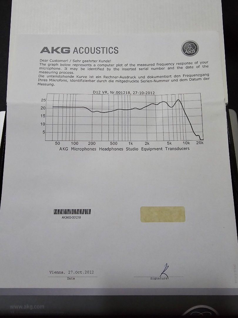 AKG D12 VR Microphone Made in Vienna63216789293698111