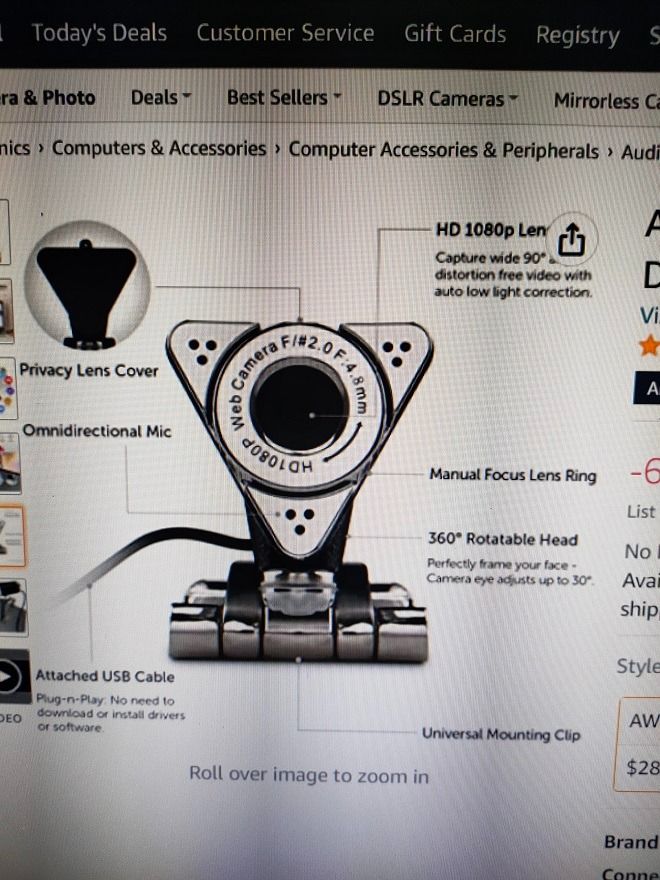 aluratek awc01f orignal full hd webcam1920x1080 brand new with out box ...