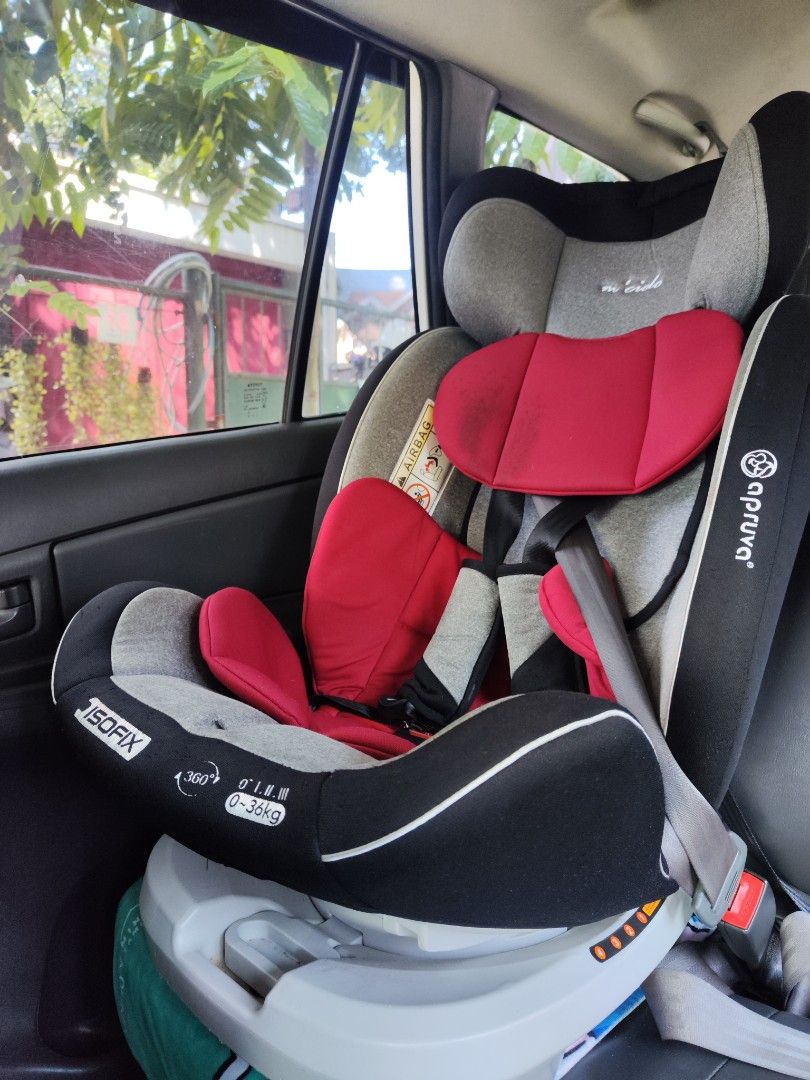 Apruva M Cido Car seat (Category: Car Seats) located in Quezon City. Submitted by Dmomlife (Listing ID 1330178937, Image 1). Description: Apruva 360 Rotate Isofix Car Seat 0-36kgs ✅ 3 Recline Positions ✅ 10 Position Height Adjustable Headrest ✅ 5-point Safety Belt ✅ Slightly used ✅ Isofix Ready ✅ Comfortable for Babies In excellent condition.. my used it for a few months, then ayaw nang gamitin. Got it for 10k Meetup within Quezon City, Metro Man