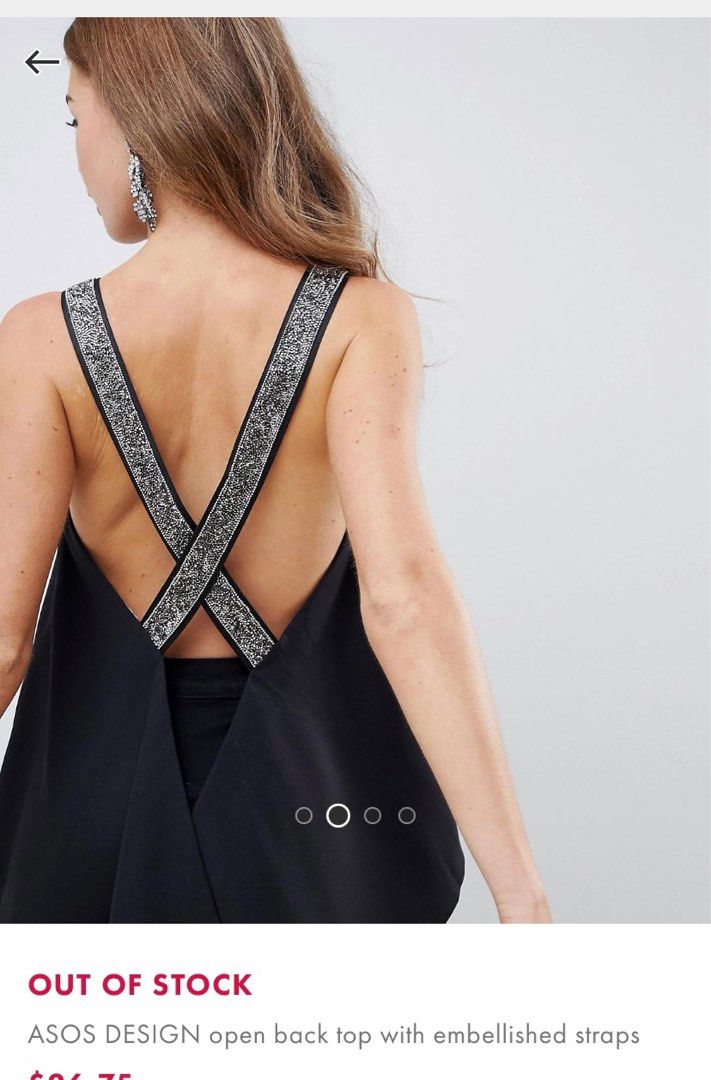 Asos open back top cheap