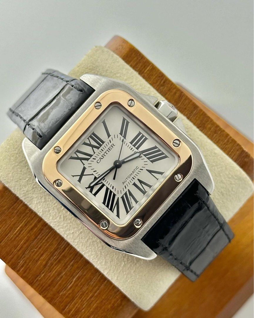 Authentic Cartier 2009 SANTOS 100 ROSE GOLD Luxury Watches on Carousell
