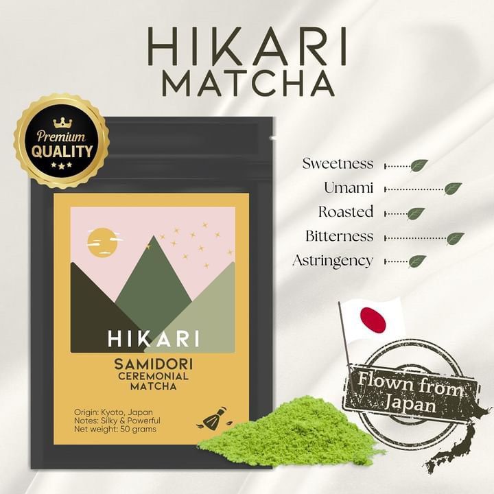 Authentic Japanese Matcha Premium Ceremonial Grade Matcha (Category: Health Food, Drinks & Tonics) located in Manila. Submitted by storyofshopaholics (Listing ID 1330170187, Image 3). Description: Check us out in Instagram/Facebook at Hikari Matcha PH.