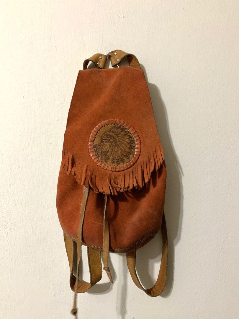Backpack Indian by Parta Porte Tas Kulit Suede Preloved