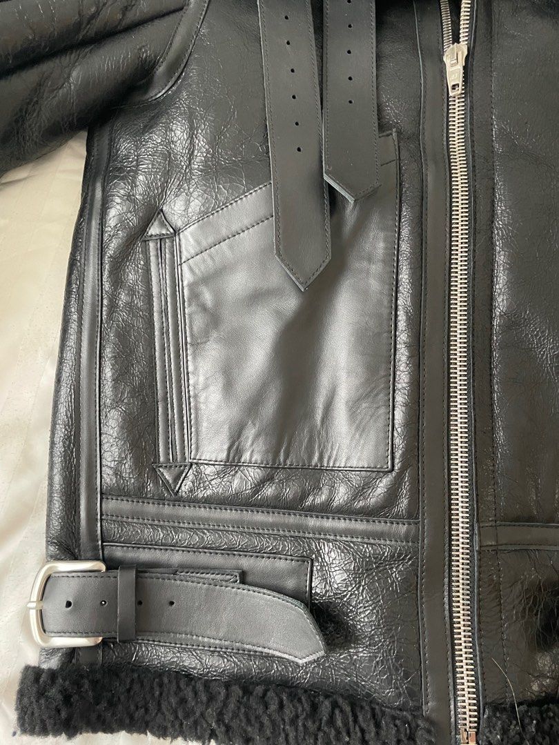 BALENCIAGA Le Bombardier Leather Jacket Luxury Apparel on Carousell