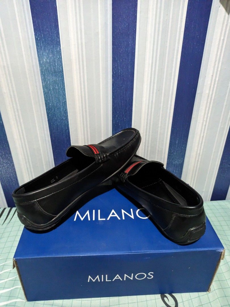 Black Shoes (Category: Casual Shoes) located in San Jose. Submitted by akiookitt (Listing ID 1330192984, Image 3). Description: Rush‼️ Rush ‼️ Rush ‼️ FOR SALE! MILANOS Black Shoes US 9 - EUR 43 Barely used.