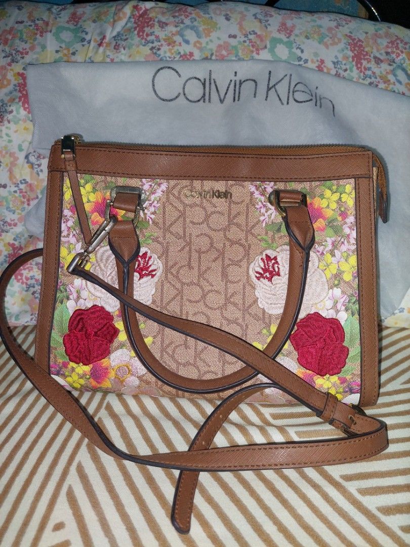 Calvin klein mercy signature satchel online