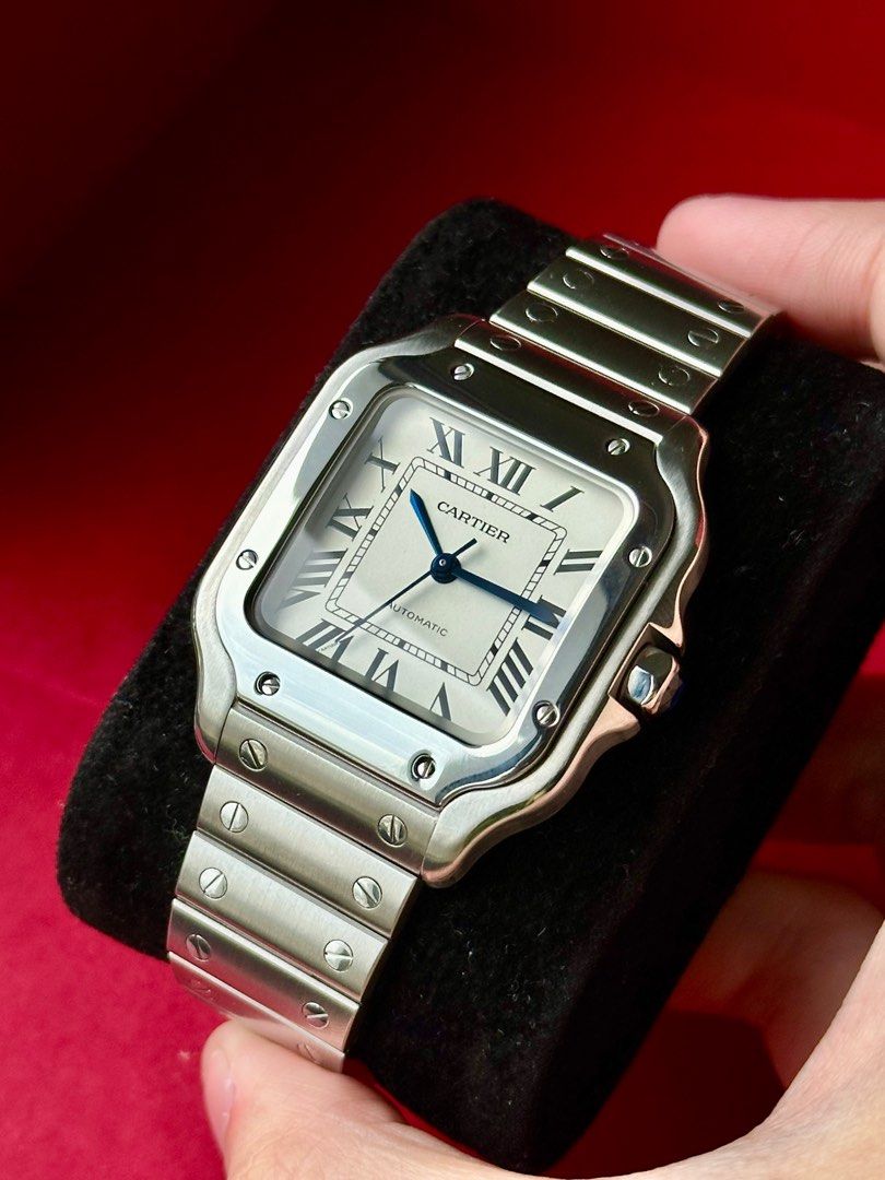 Cartier Santos M Women s Fashion Watches Accessories Watches on Carousell