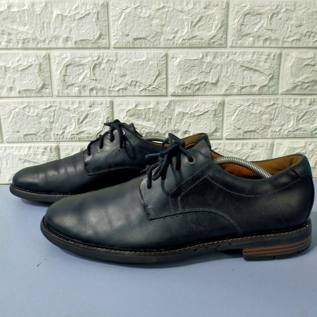 Clark Mens Unelott Plain Chestnut Leather 10.5UK