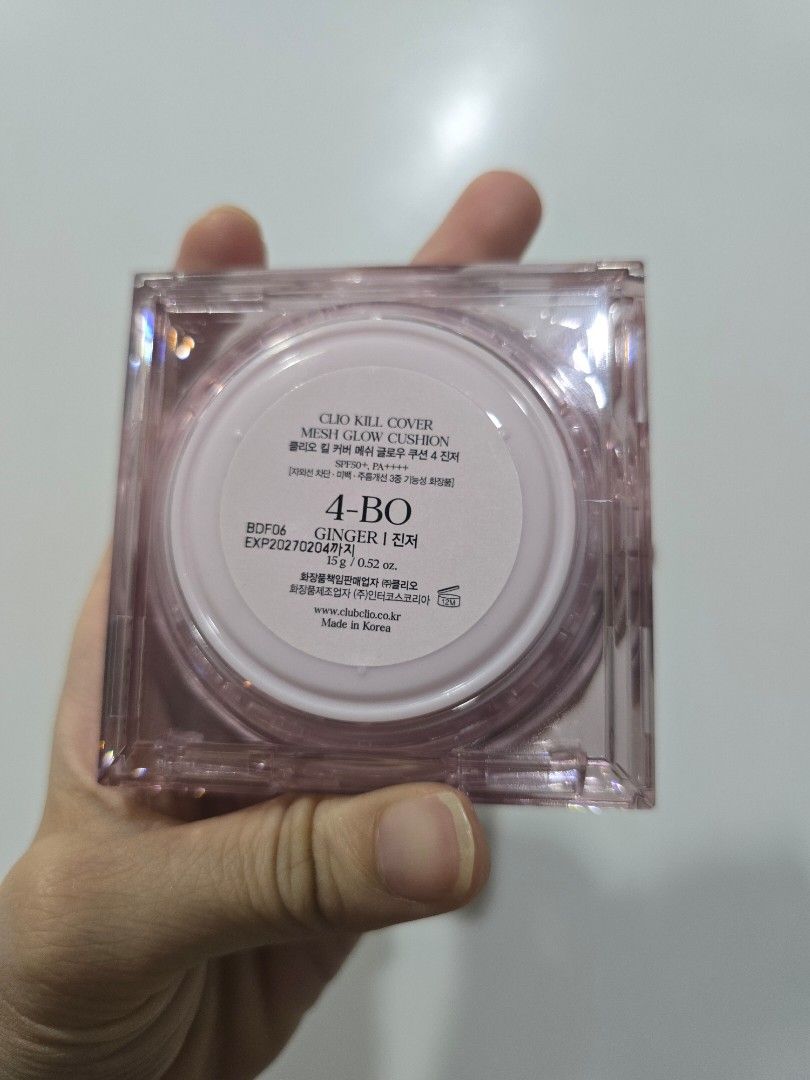 CLIO MESH GLOW CUSHION (Category: Makeup) located in Quezon City. Submitted by shoppinginmnl (Listing ID 1330271021, Image 2). Description: SHADE 4 GINGER. Really really like it but it's too light for me. Only swatched. Shipping from Qc.
