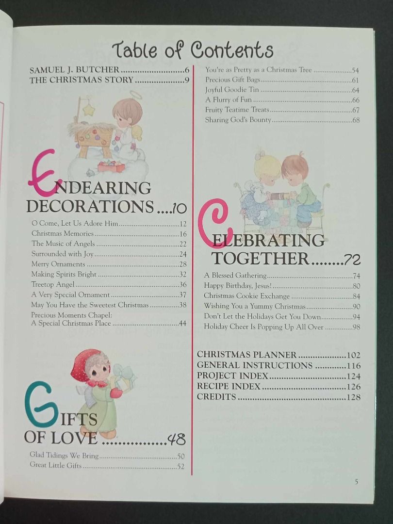 Coffee Table Book Precious Moments Christmas preloved, Hobbies & Toys