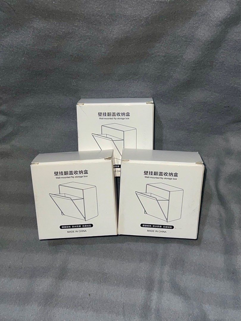 FLIP STORAGE BOX (Category: Storage Boxes & Baskets) located in Makati City. Submitted by youfoundus (Listing ID 1330227439, Image 2). Description: Available in three pieces only (sold for ₱80 ea) Can be sold as set for only ₱200; comes with free wall-mount sticker RFS: Spare/extra MODE OF PAYMENT: 💸 GC4sh or BP1 transfer only! 💸 No cash on delivery or sh0p33 check out. 💸 QR or number will be sent once you're ready to pay. MODE OF DELIVERY: 🚚