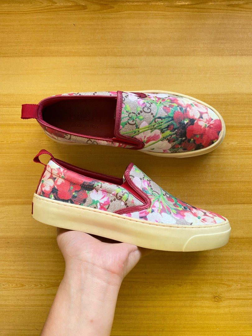 Gucci monogram slip on hotsell
