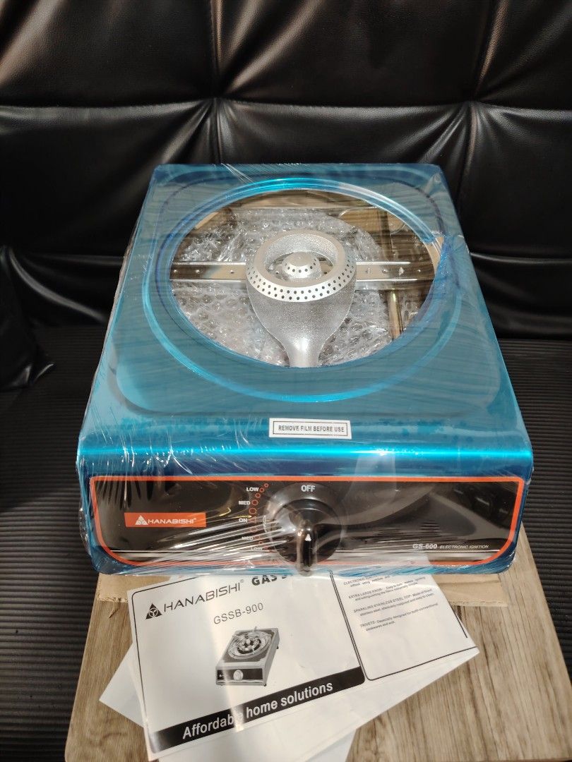 Hanabishi Single Gas Stove Burner. (Category: Cookers) located in Bulacan. Submitted by nickahb67823 (Listing ID 1330186461, Image 2). Description: Description💯 ✅Single burner gas stove. ✅Single jet system. ✅Stainless top. ✅Automatic ignition switch And safety interlocks. ✅Separate Enamel trivet and drip pan. ✅295x300x145mm..