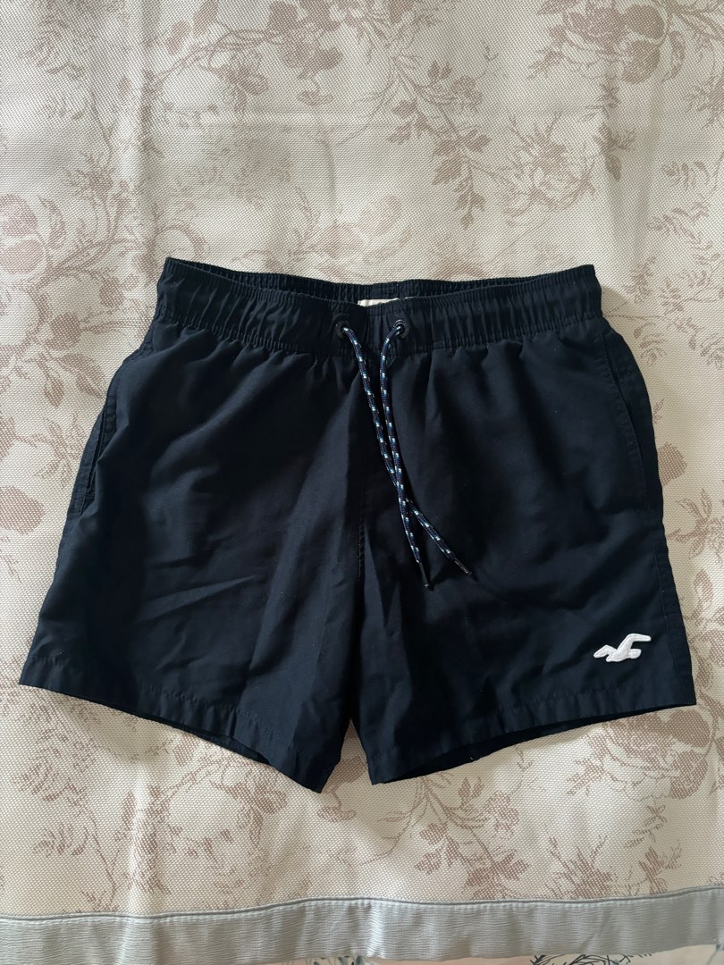 Hollister men s swimming trunks beach shorts navy blue S Men s Fashion Bottoms Swim Trunks Board Shorts on Carousell