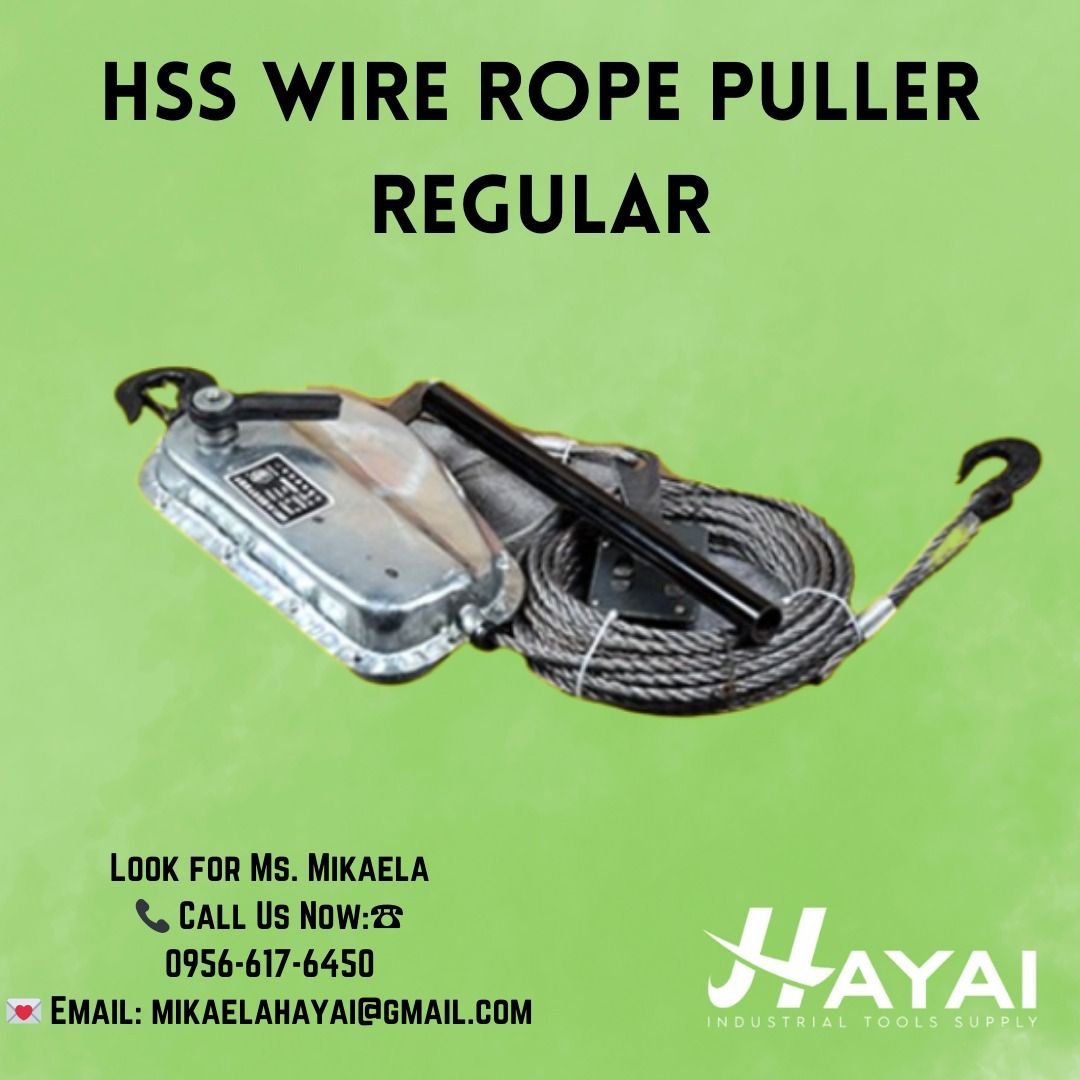 HSS WIRE ROPE PULLER REGULAR, Commercial & Industrial, Construction ...
