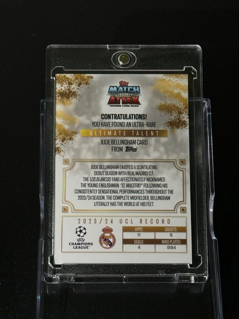 Jude Bellingham 2024/25 Match Attax ultimate talent, Hobbies & Toys