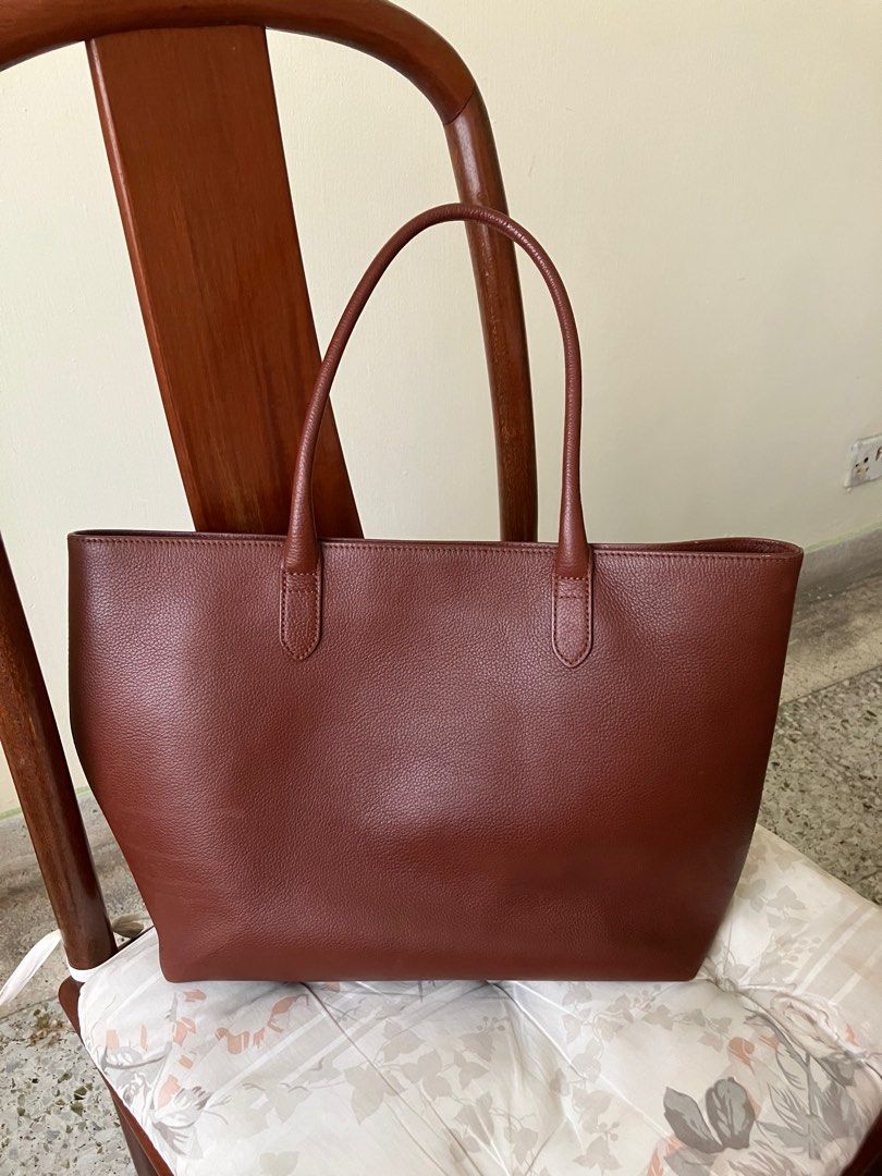 Linjer Soft Tote leather bag Chestnut