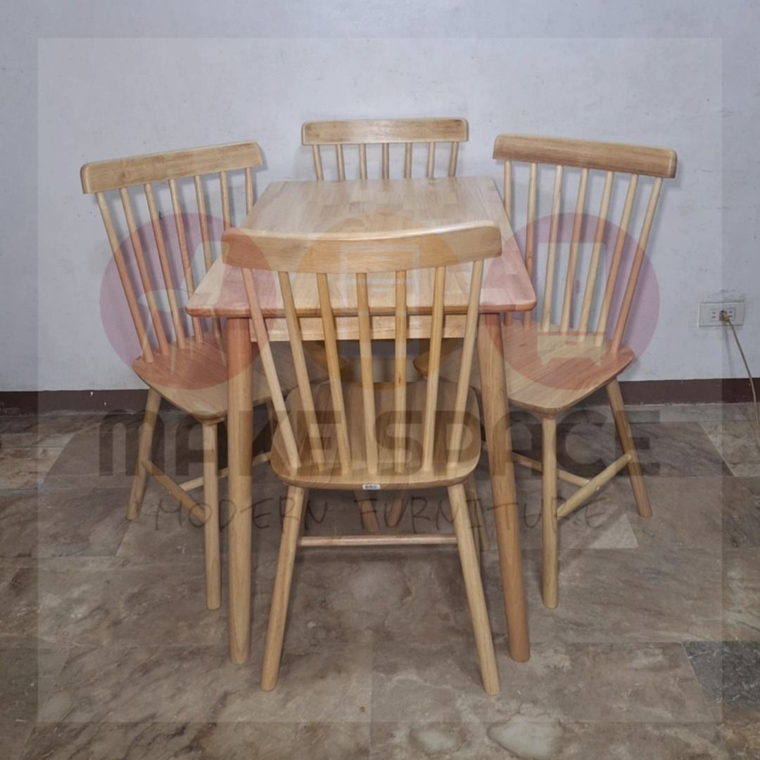 MAKE SPACE Country style dining set 4-6chair + 1table | brand new 2500 ...