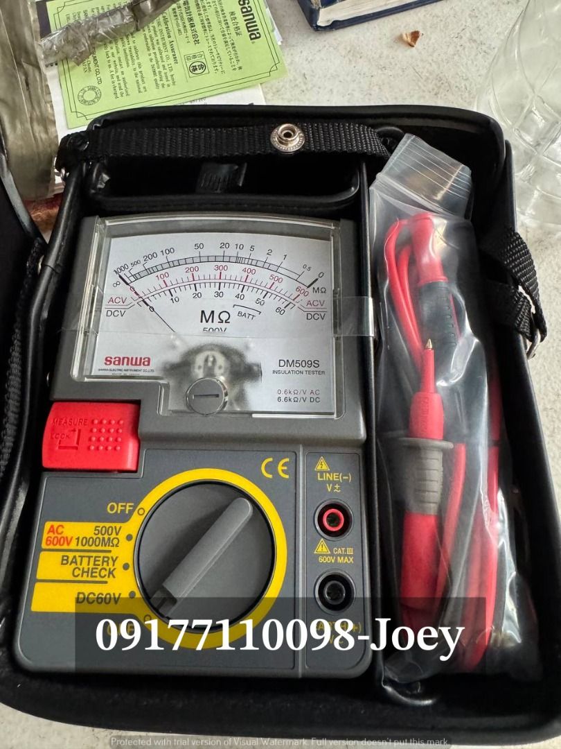 Megger Tester (Category: Construction Tools & Equipment) located in Manila. Submitted by joeyroque09 (Listing ID 1330198024, Image 1). Description: Item Name: Megger tester Specs: Qty: 1 .