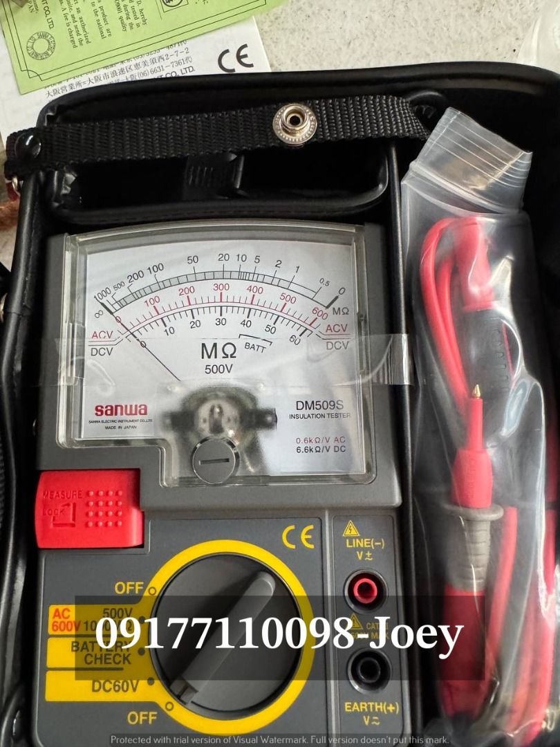 Megger Tester (Category: Construction Tools & Equipment) located in Manila. Submitted by joeyroque09 (Listing ID 1330198024, Image 3). Description: Item Name: Megger tester Specs: Qty: 1 .