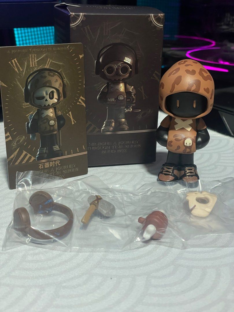Mr. Bone Stone Age - Mini Time Traveler series blind box (Category: Designer & Blind Box Toys) located in Bulacan. Submitted by avenade (Listing ID 1330170582, Image 1). Description: Mr bone stone age Accessories not opened, still sealed.