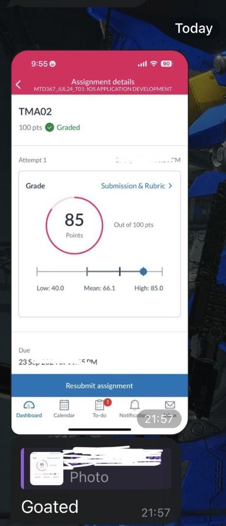 MTD367 Assignment Package (Category: Assessment Books) located in Singapore. Submitted by marketplaceforads (Listing ID 1330299367, Image 2). Description: I am an iOS developer with 4 years of industry experience. Will complete all your assignments for this course I have done this for several clients.