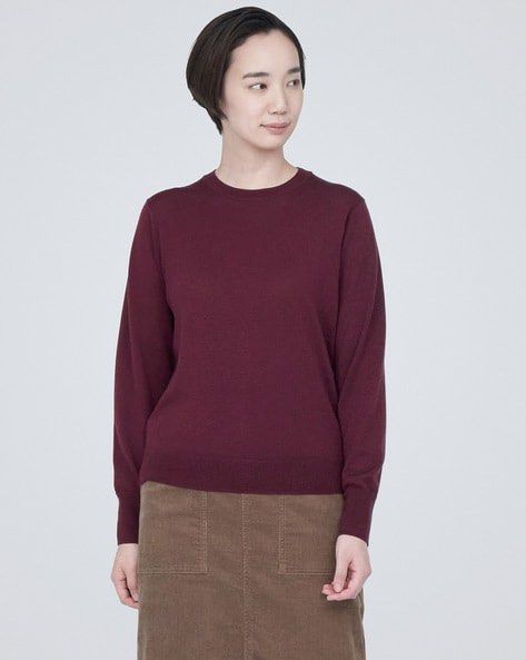 MUJI merino washable sweater Women s Fashion Tops Longsleeves on Carousell