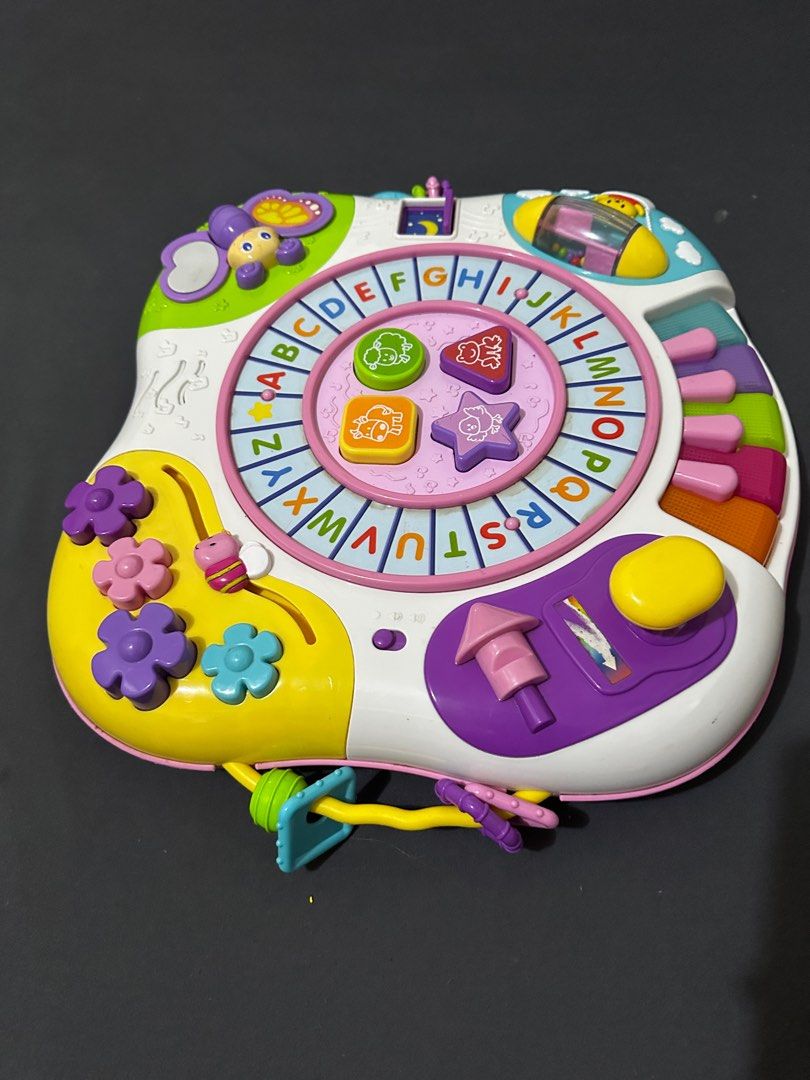 Musical Activity Table / panel (Category: Infant Playtime) located in Cavite. Submitted by babyandkidsthriftshop (Listing ID 1330270476, Image 3). Description: Musical Activity Panel - PRELOVED - 🧸 Actual photo posted / videos on comment section 🧸 Batteries is not included in battery operated toys 🧸 MOP - Gcash / Bank / COD (lalamove and pick up only) 🧸 MOD - Lalamove / Flash Express 📍 Bacoor, Cavite 🛒 699 only ‼️ .