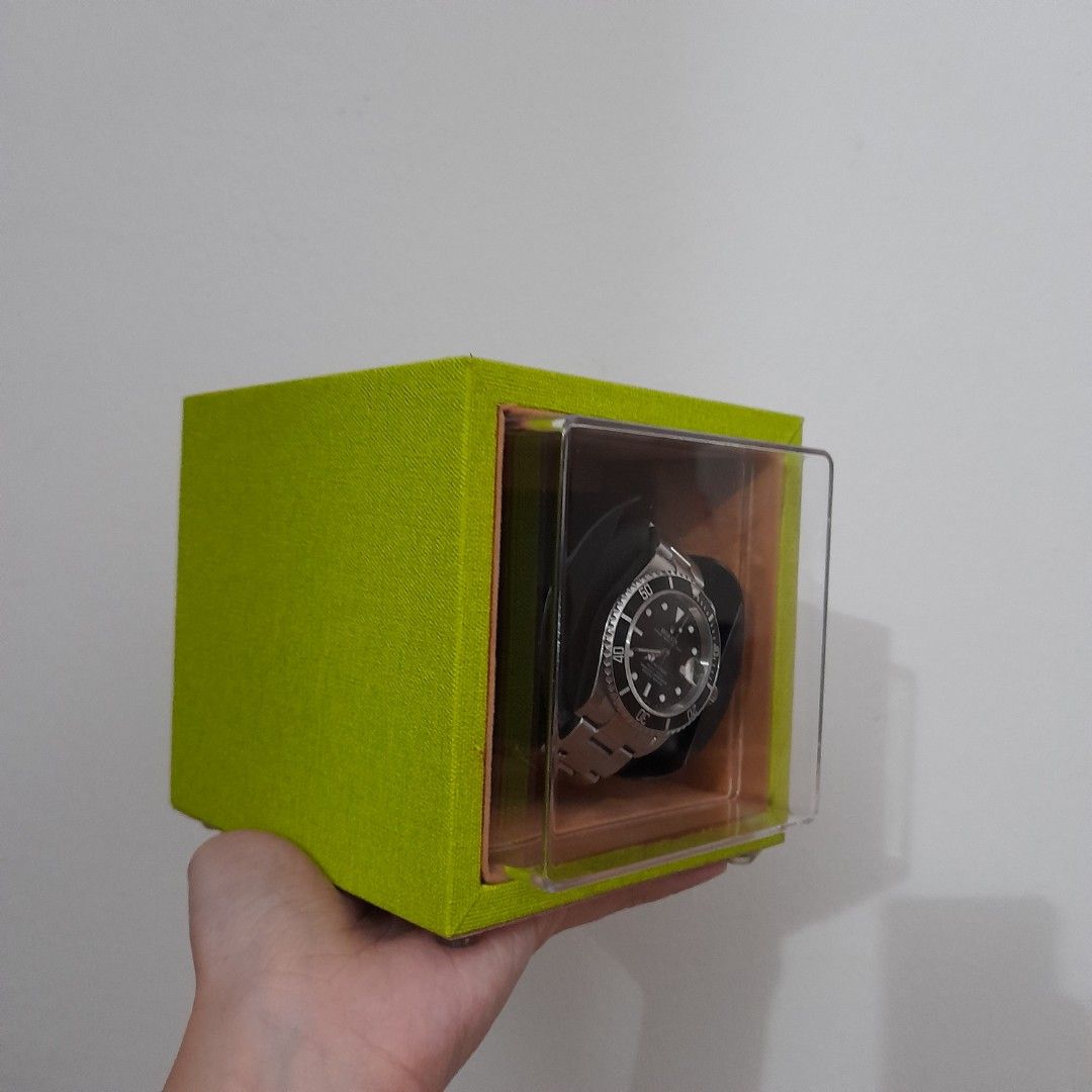 NEW CLEARANCE SINGLE SLOT LUXURY WATCH WINDER WINDING STORAGE BOX. GOOD FOR ROLEX TUDOR OMEGA HUBLOT GRAND SEIKO PATEK AP ETC. ROLEX SUBMARINER FOR REFERENCE IN LISTED PIC Luxury Watches on Carousell