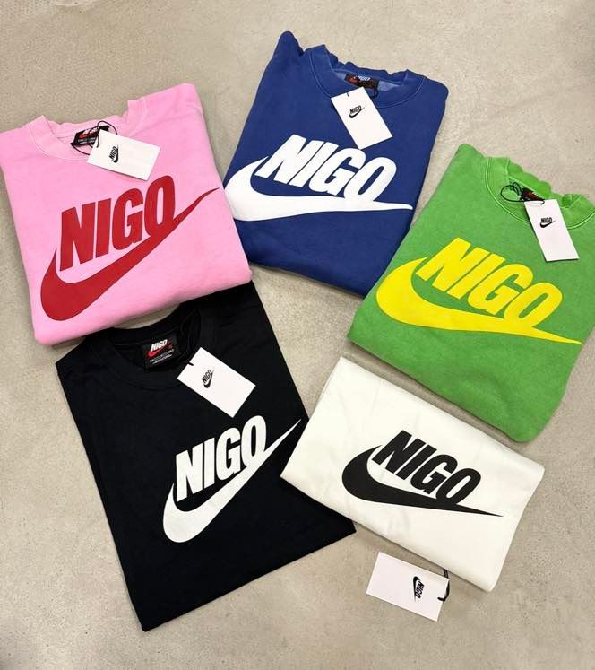 Nike Nigo Nrg SS Tee & Crew Flc T恤T-Shirt 外套, 男裝, 上身 Nike Nigo Nrg SS Tee & Crew Flc T恤T-Shirt 外套, 男裝, 上身